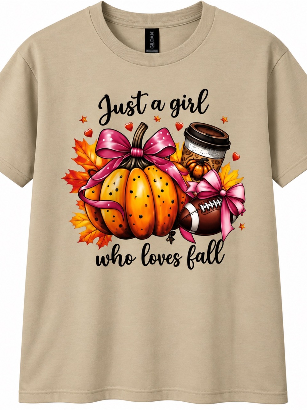 Youth Small Just A Girl Who Loves Fall Graphic Tee